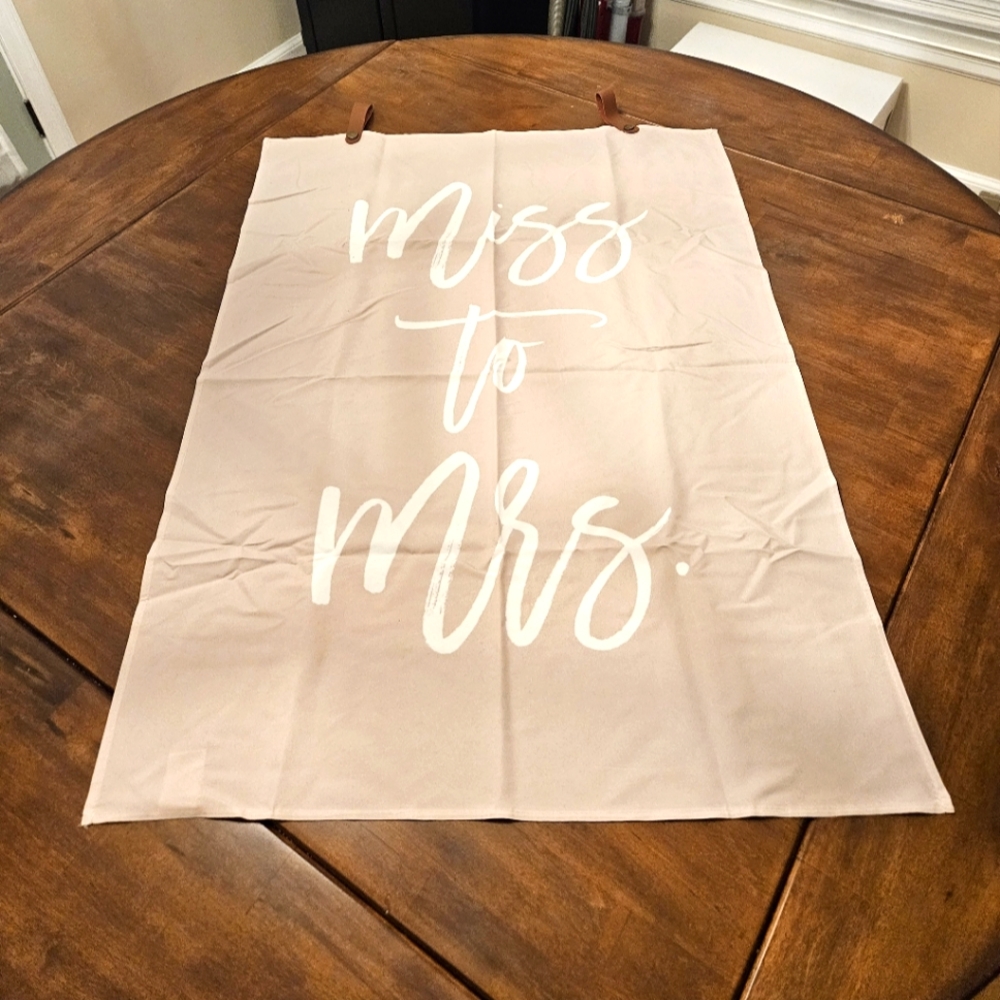 Miss to Mrs bridal flag